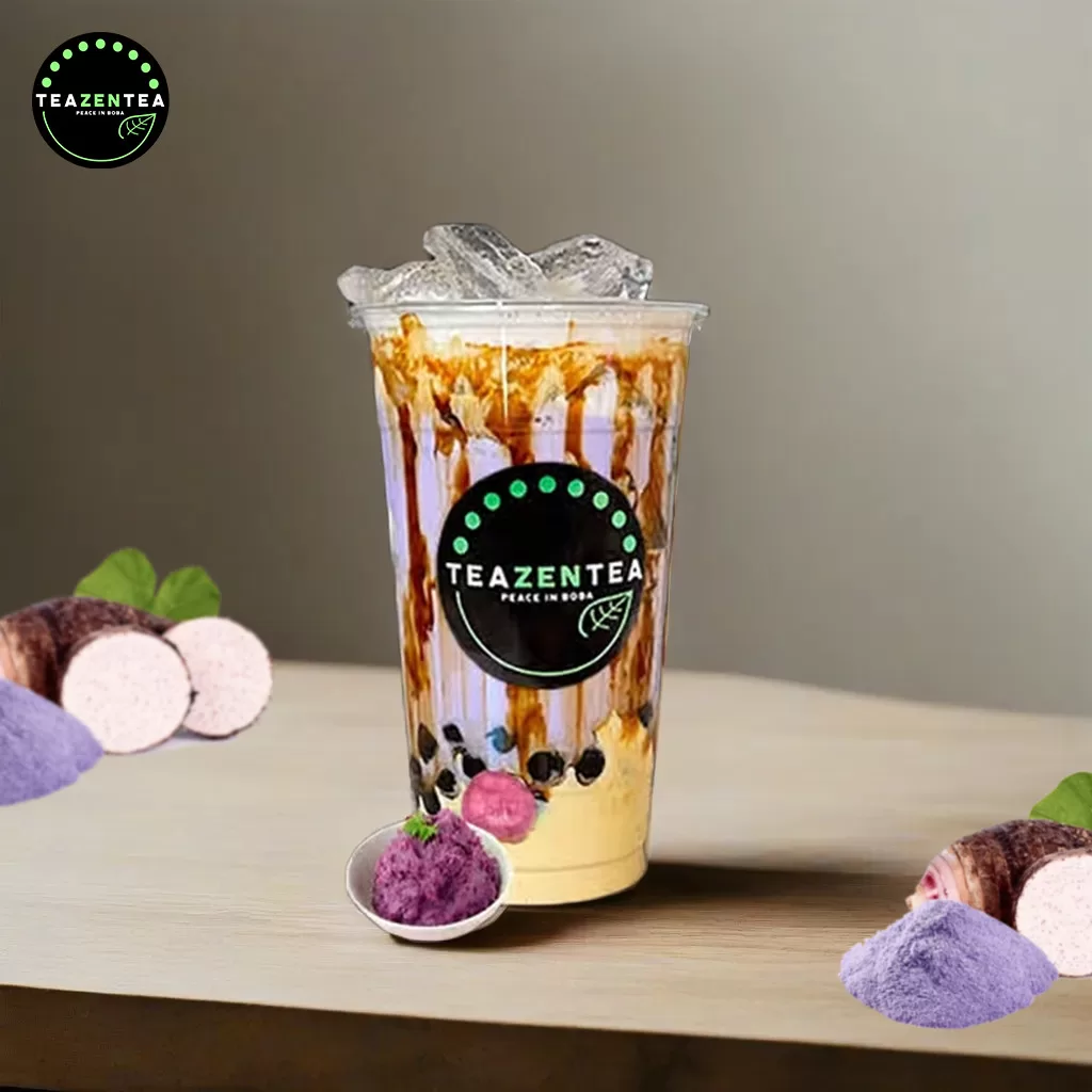 Quá trình chế biến Khoai Môn Creme Brulee tại TEAZENTEA