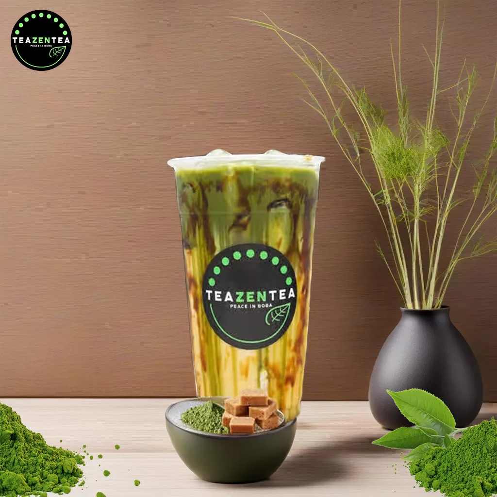 Hương vị thơm ngon của trà sữa đường đen matcha của TEAZENTEA